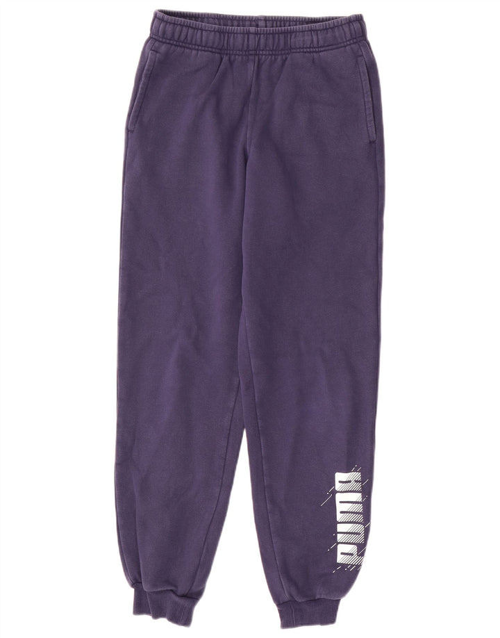 Pantaloni da tuta con grafica Puma da ragazzo, pantaloni da jogging, 13-14 anni, blu navy