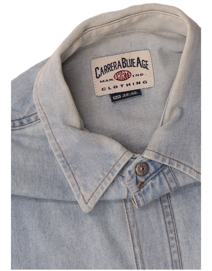 Camicia in denim da uomo Carrera taglia 39/40 cotone blu medio