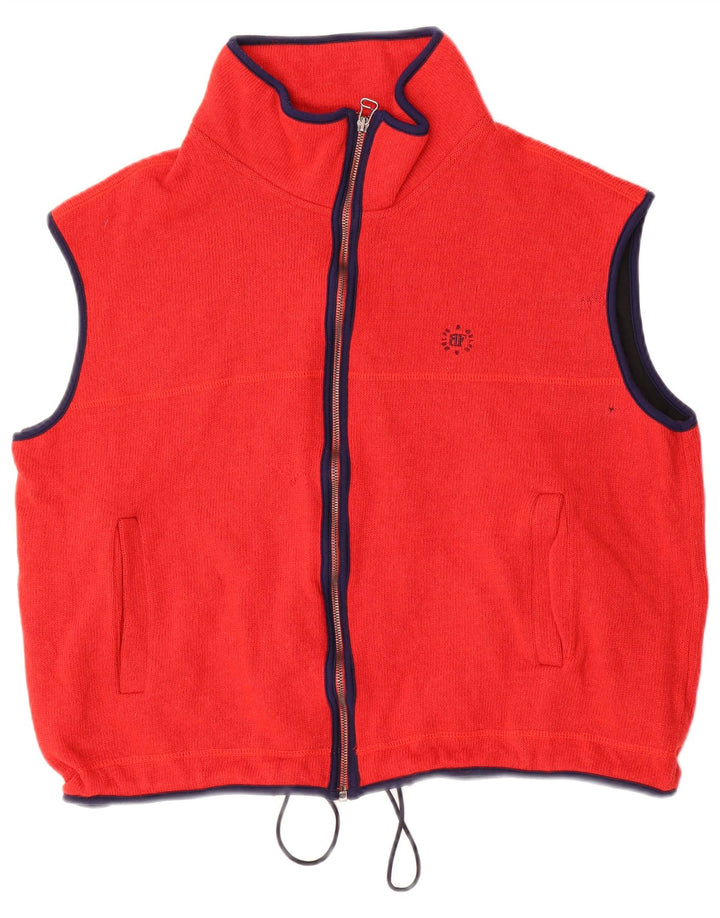 Belfe & Belfe Maglione cardigan senza maniche da uomo grande rosso