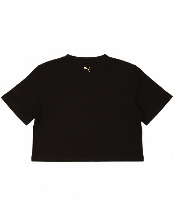 T-shirt grafica oversize corta da donna Puma UK 10 piccola nera