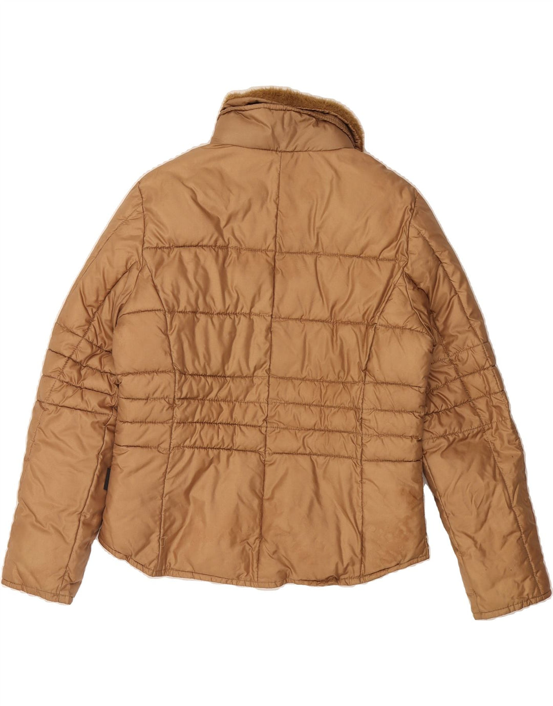BIG STAR Womens Padded Jacket UK 14 Medium Beige Polyamide Vintage Big Star and Second-Hand Big Star from Messina Hembry 