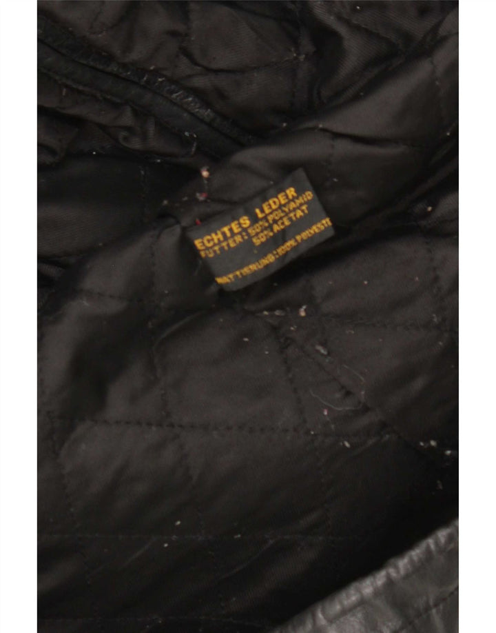 Cappotto oversize in pelle da donna Yorn EU 40 medio nero