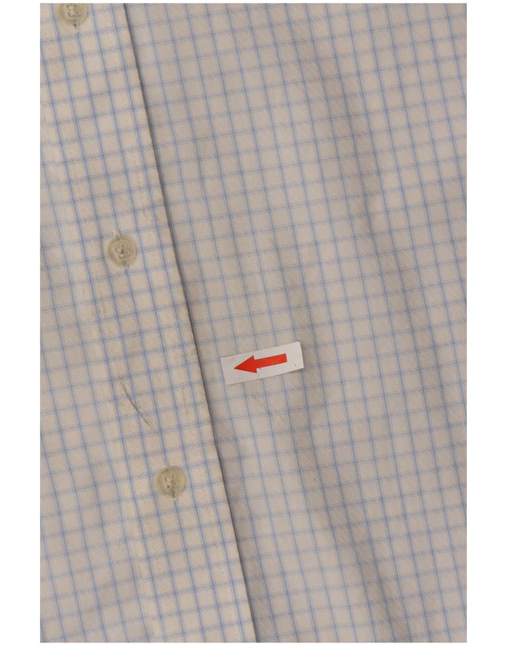 Camicia da uomo Pierre Cardin taglia 41 16 grande cotone a quadri blu
