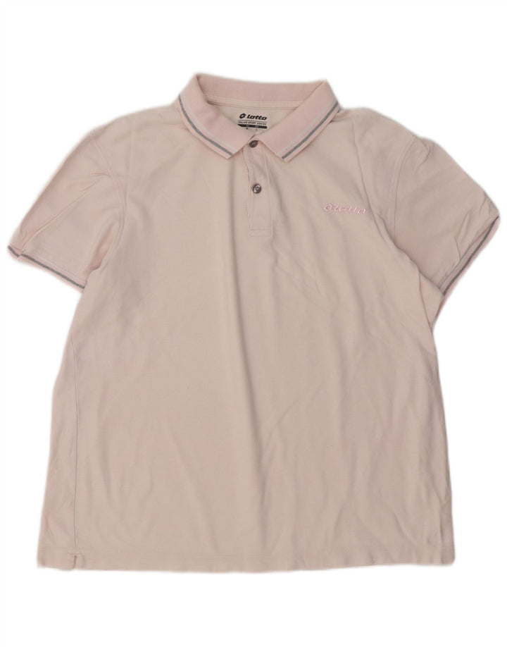 Polo da uomo Lotto Large in cotone rosa