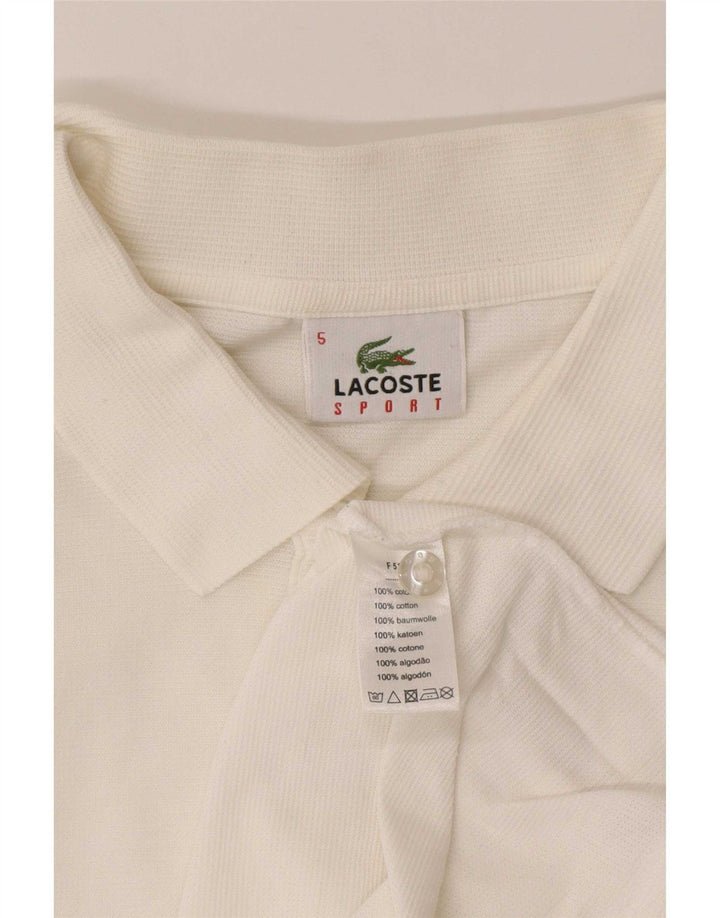 Polo da uomo Lacoste taglia 5 grande in cotone bianco