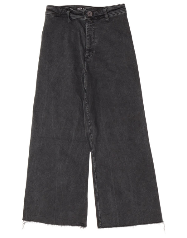 Jeans dritti a vita alta Zara da donna The Marine EU 38 Small W28 L24 Grigio