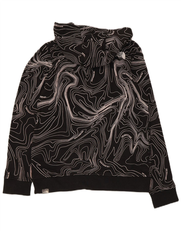 Felpa con cappuccio The North Face da bambino con motivo astratto, 11-12 anni, grande, nera