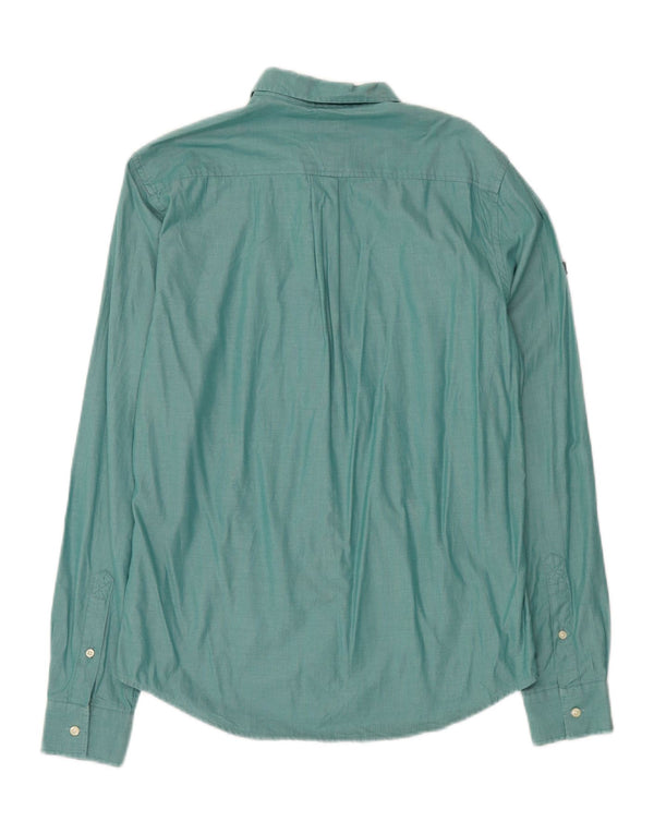 Camicia da uomo Regular Fit SUPERDRY piccola in cotone verde