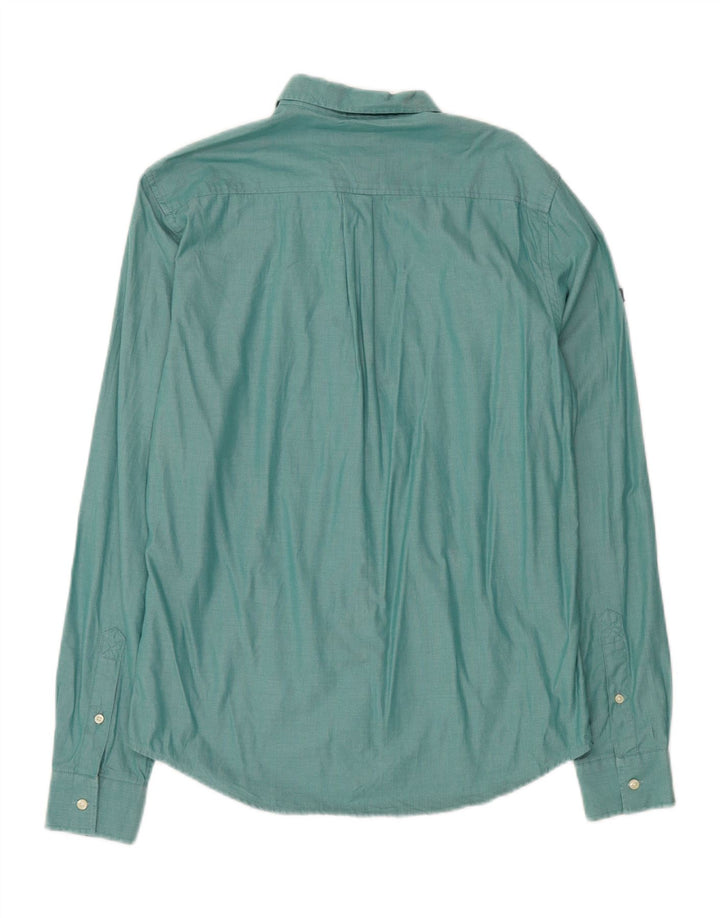 Camicia da uomo Regular Fit SUPERDRY piccola in cotone verde