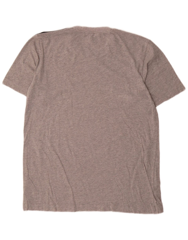 T-shirt da uomo Adidas Top grande in cotone chiazzato grigio