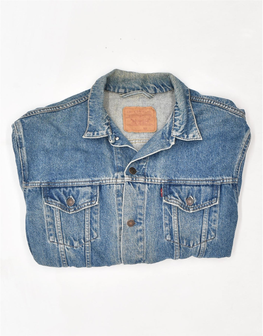 Giacca di jeans da uomo LEVI'S UK 42 XL Cotone blu