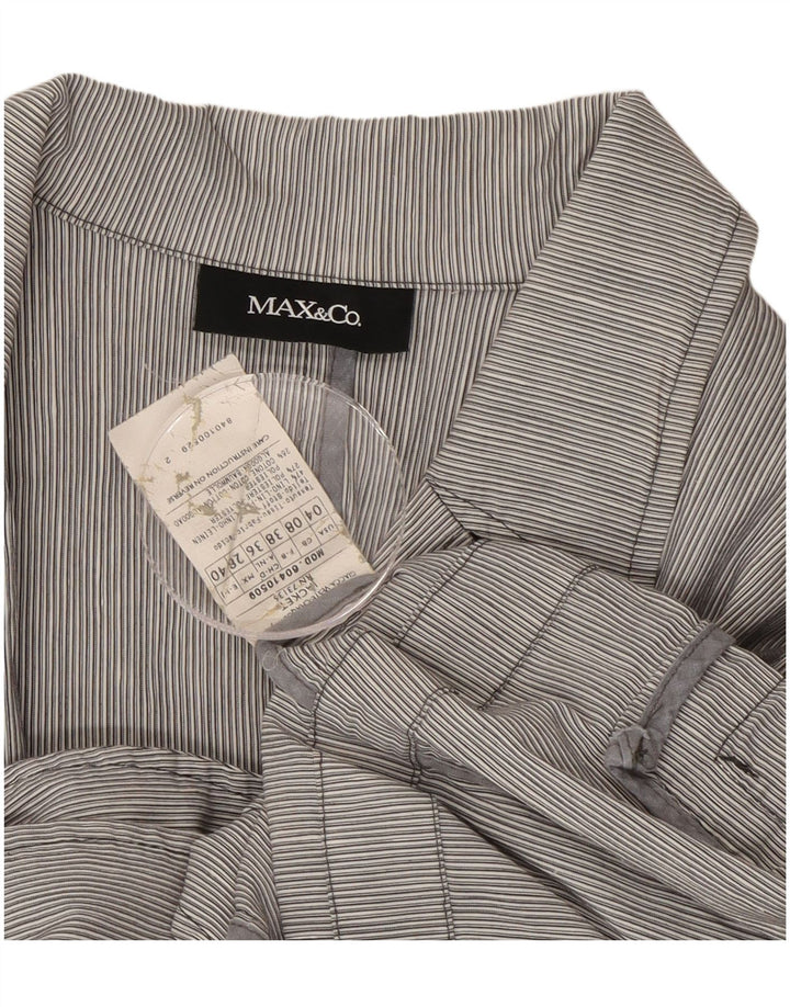 Giacca blazer da donna con maniche a 3/4 Max & Co. UK 8 piccolo gessato blu