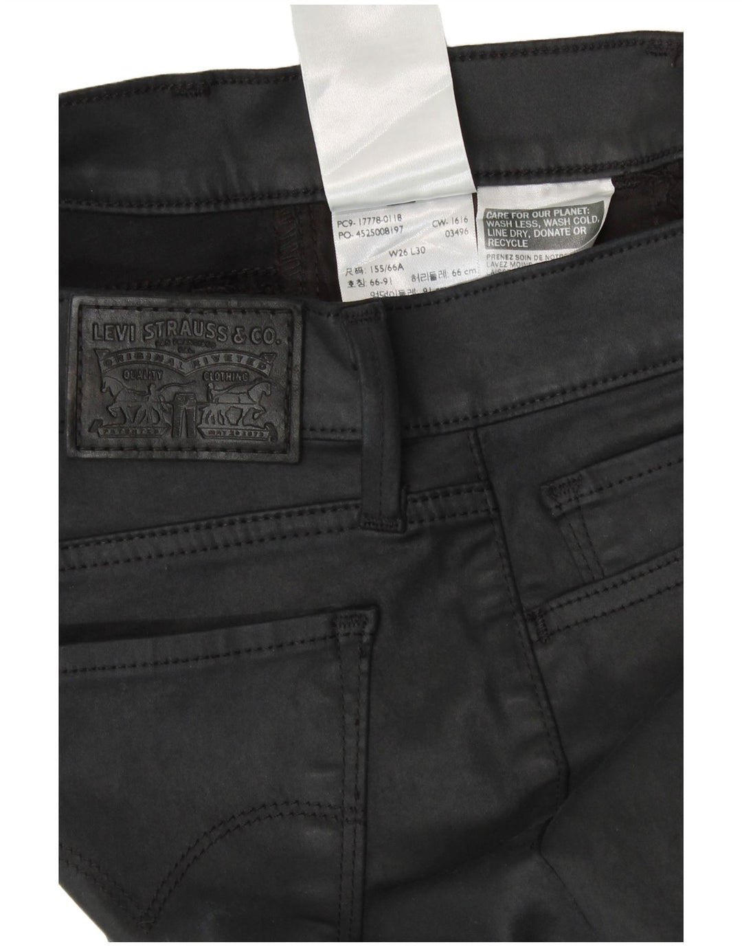 Pantaloni casual skinny da donna Levi's W26 L30 neri