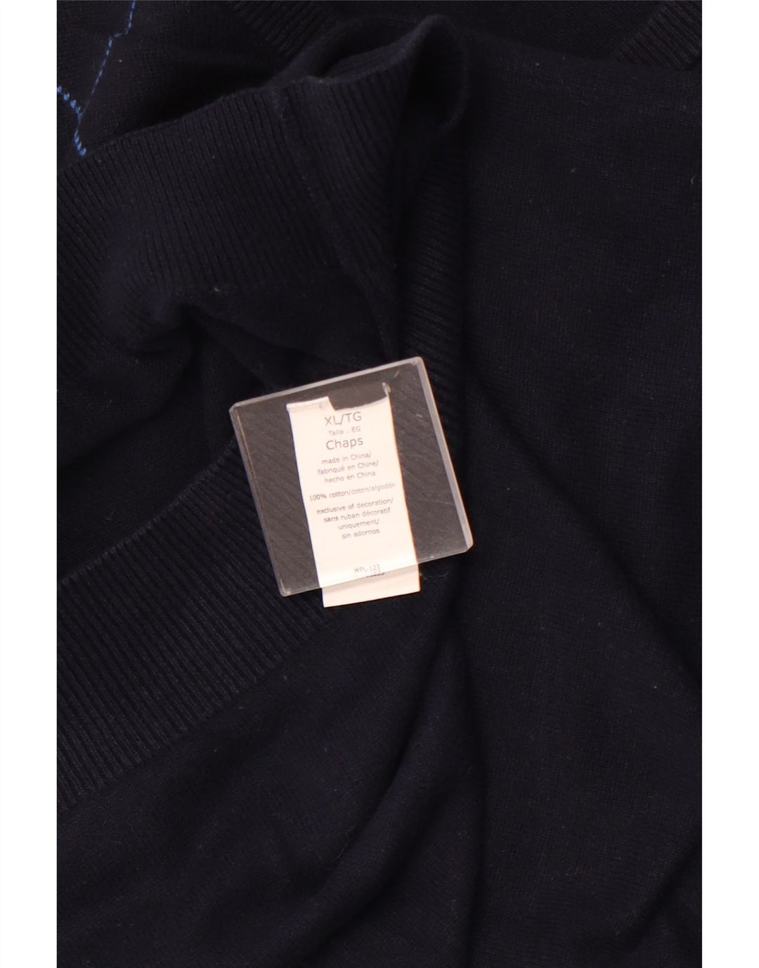 Canottiera da uomo CHAPS XL blu navy a rombi/cotone diamante