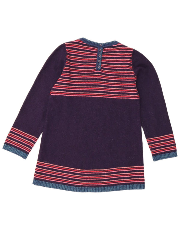 Maglione maglione con scollo a barca per ragazze Monsoon 8-9 anni Lana Fair Isle viola