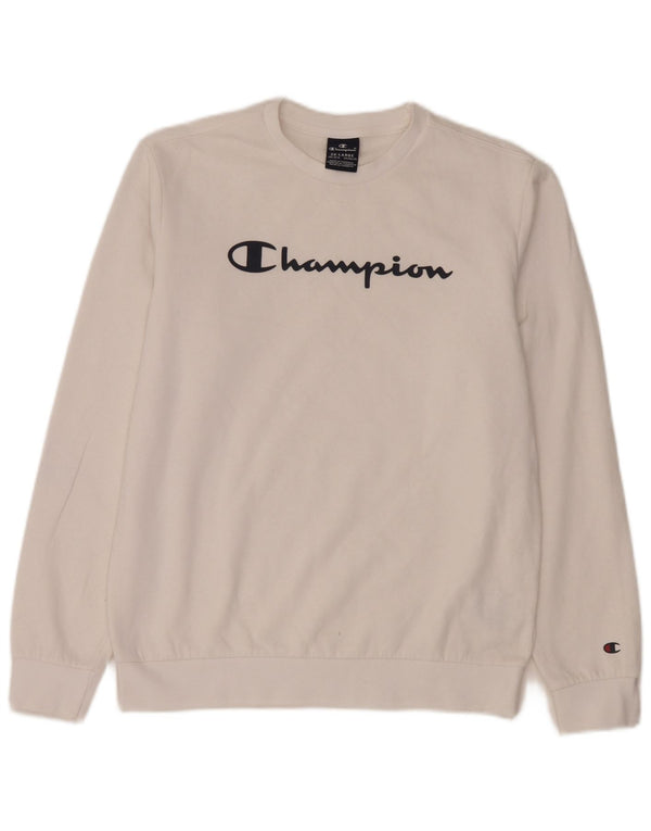 Felpa con grafica Champion per ragazzi, 15-16 anni, 2XL, cotone bianco