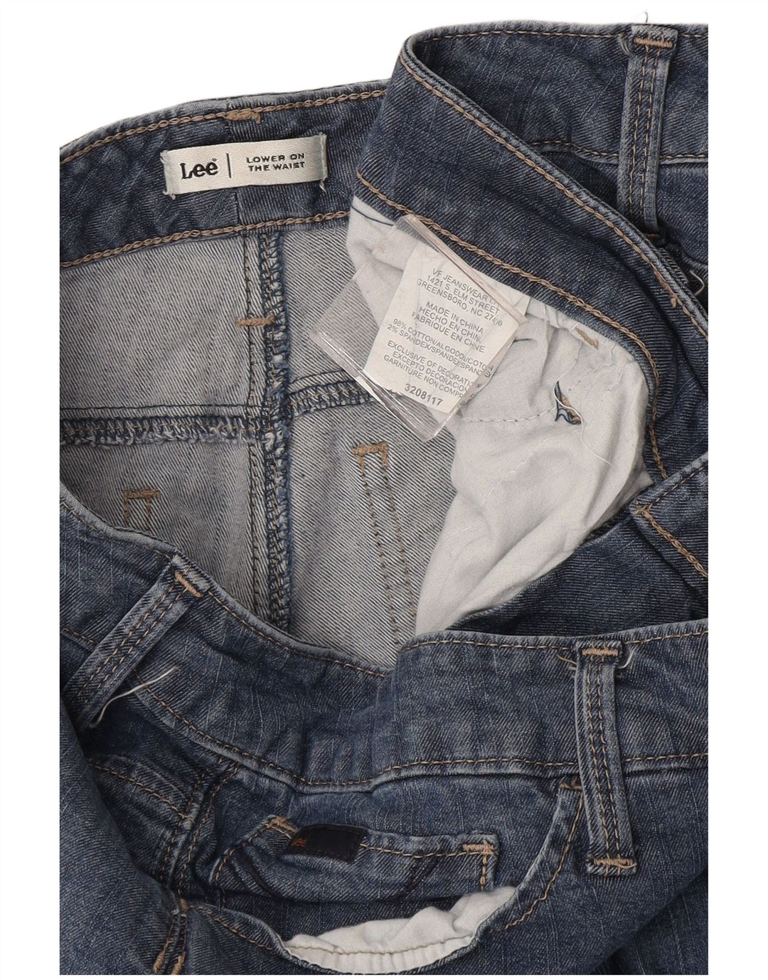 Jeans Capri da donna Lee W34 L18 cotone blu