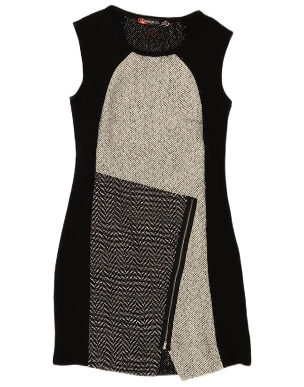 Abito tubino senza maniche Desigual da donna EU 42 Large Black Colourblock