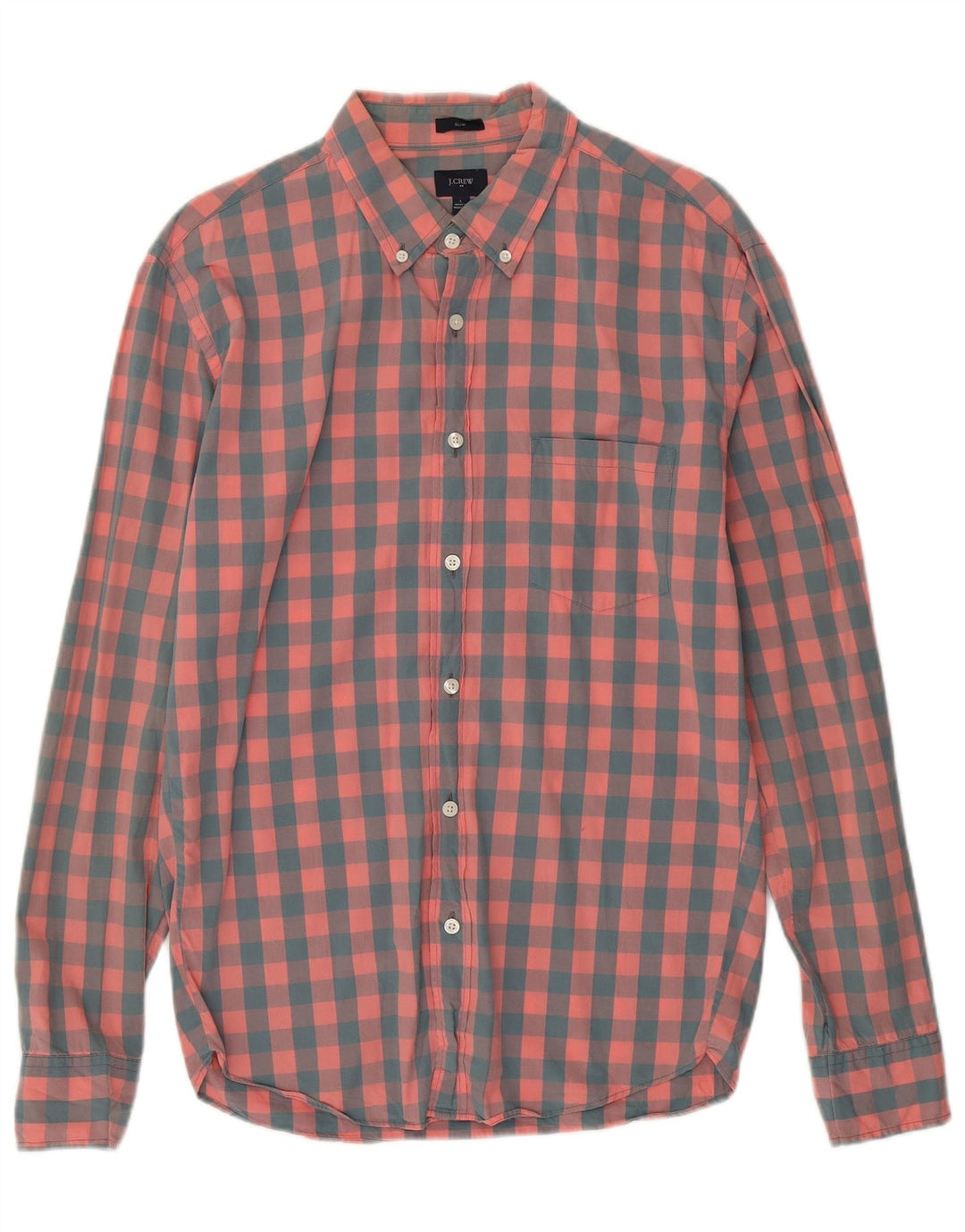 J. Crew Camicia slim da uomo a quadretti rosa grande