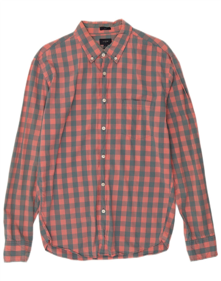 J. Crew Camicia slim da uomo a quadretti rosa grande