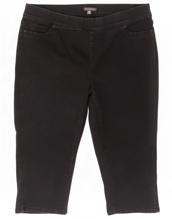 Jeans Capri Autograph da donna Marks & Spencer UK 20 2XLW40 L20 Cotone nero