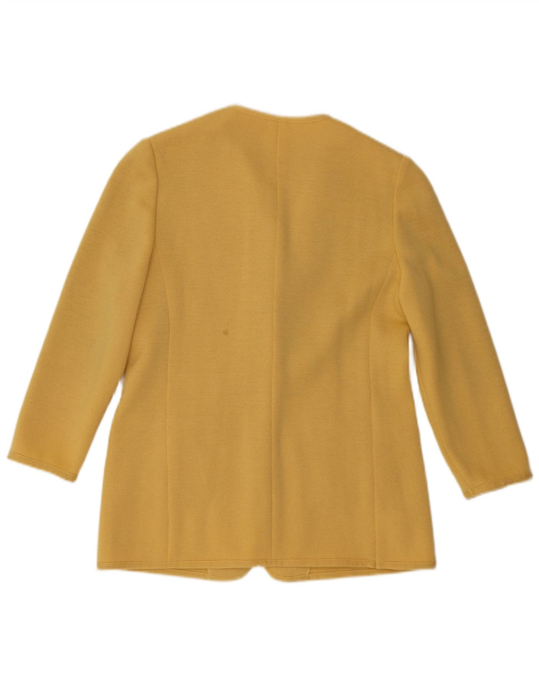 Luisa Spagnoli Giacca da donna in maglia a 1 bottone in maglia UK 10 piccola in lana gialla