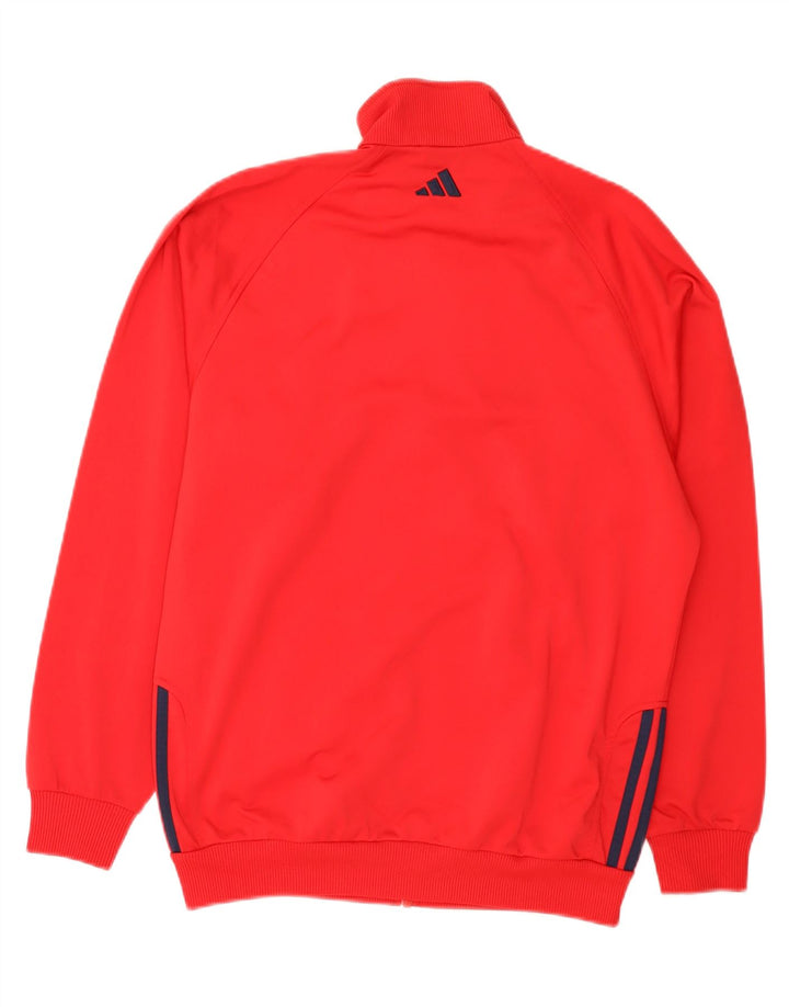 Giacca Top della tuta da ragazzo Adidas 15-16 anni in poliestere rosso