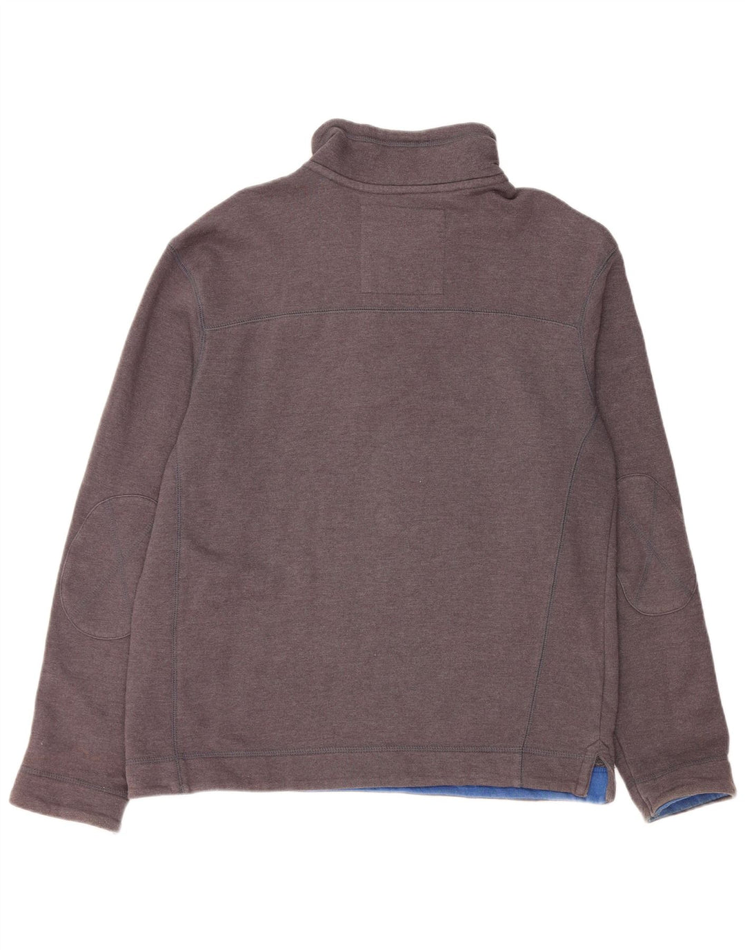Felpa da uomo con collo con zip Weird Fish, cotone grigio medio