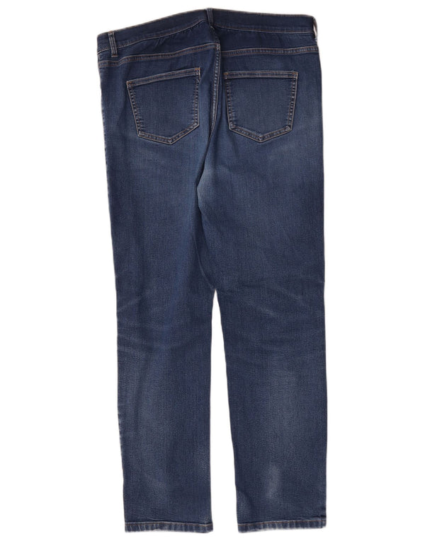 Marks & Spencer Womens Straight Jeans UK 16 Large W36 L29 Blue Cotton