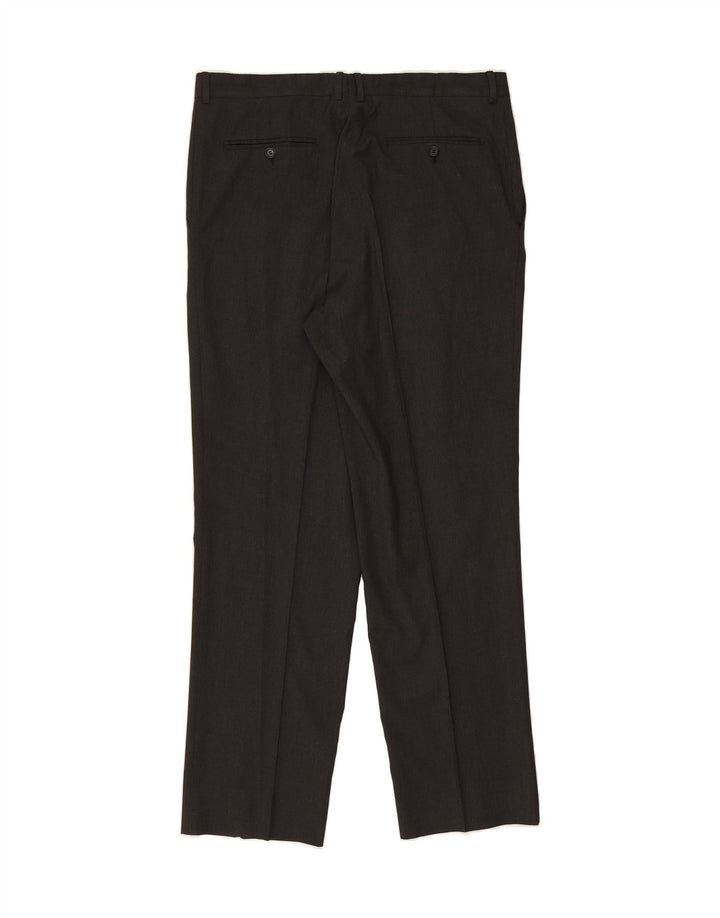 VINTAGE Mens Straight Suit Trousers IT 54 2XL W36 L31 Grey Polyester Vintage Vintage and Second-Hand Vintage from Messina Hembry 
