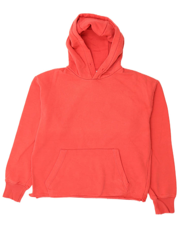Maglia con cappuccio da uomo Zara in cotone rosso medio