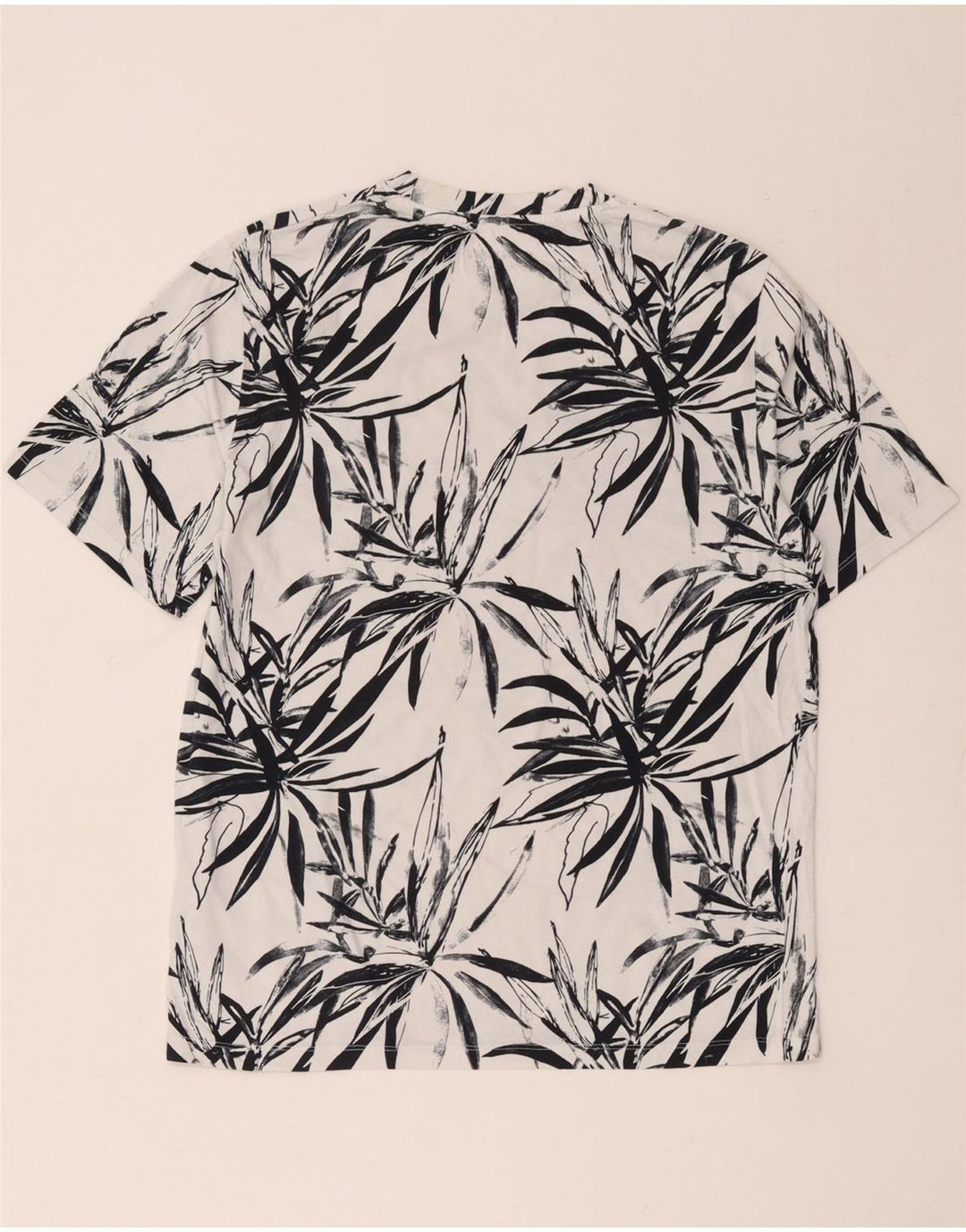 T-shirt da uomo Jack & Jones Top grande in cotone floreale bianco