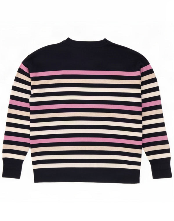 Marks & Spencer maglione girocollo da donna a righe medie blu navy