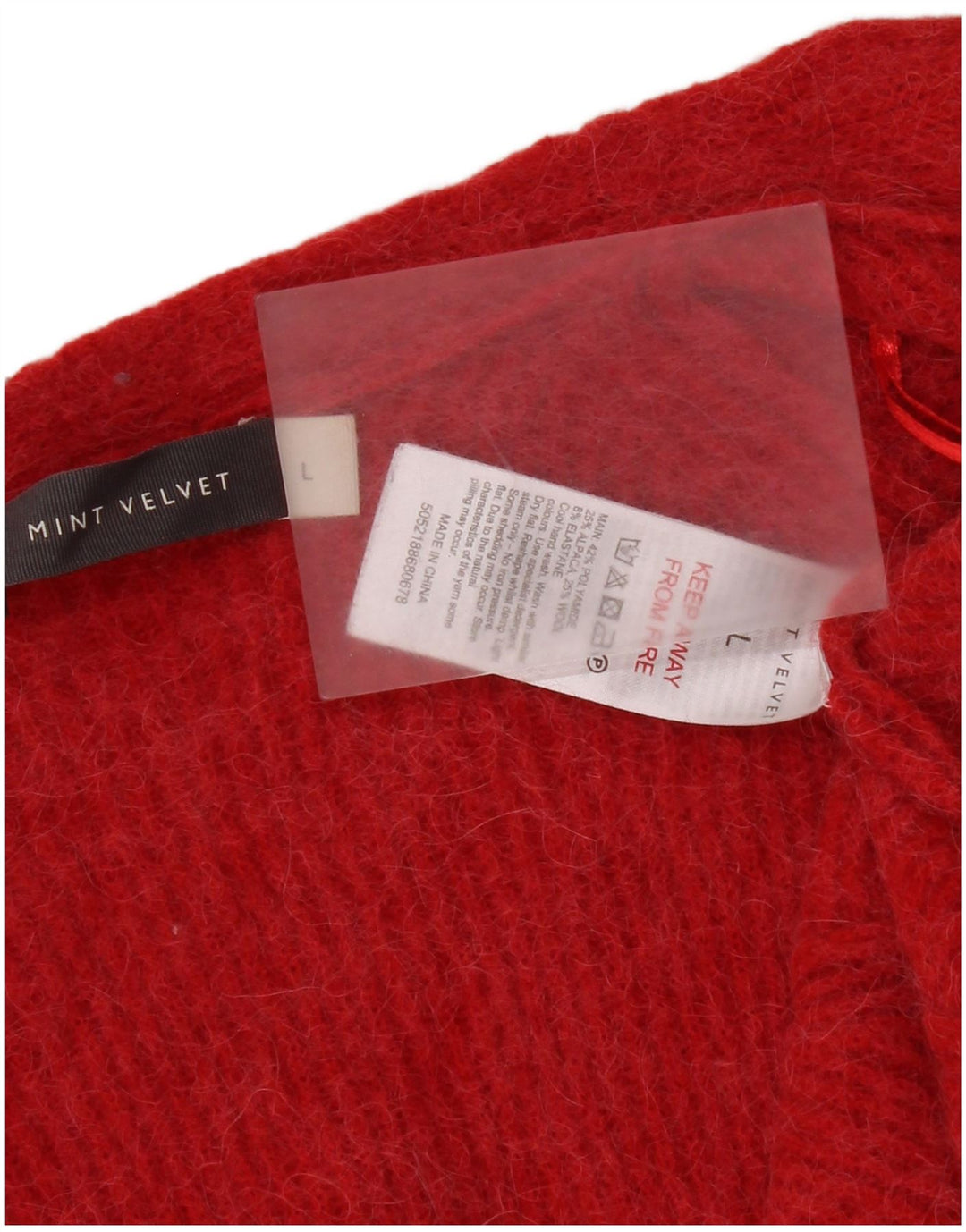 Maglione cardigan aperto oversize da donna MINT VELVET UK 16 Large Rosso