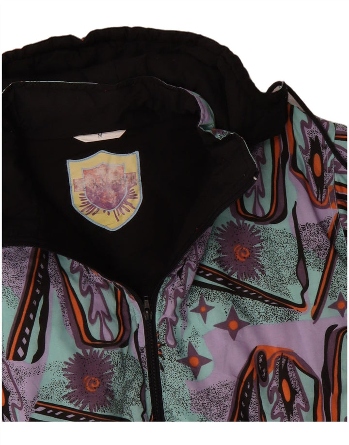 Giacca a vento da uomo con motivo astratto VINTAGE UK 38 Turchese medio