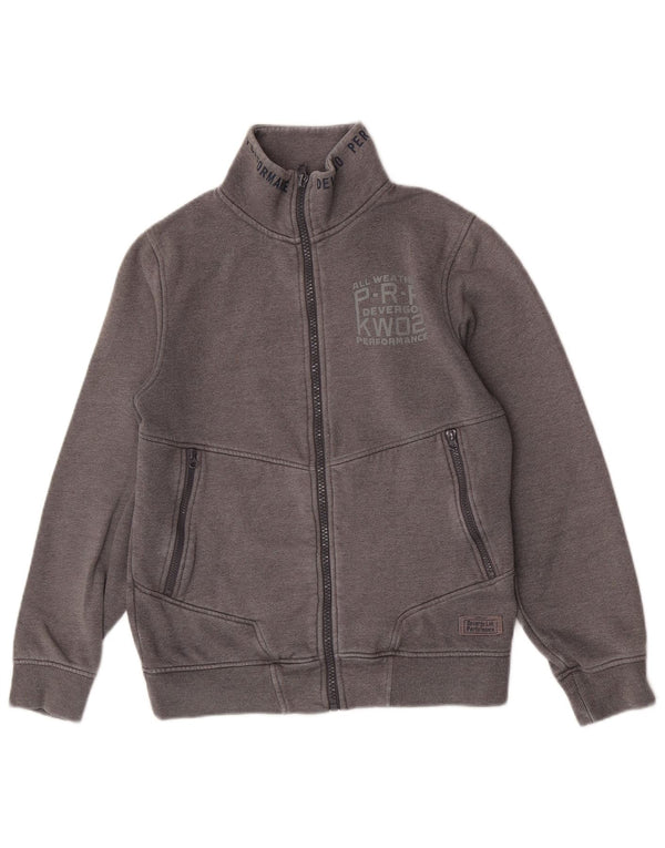 Giacca da ginnastica vintage da uomo in cotone grigio medio