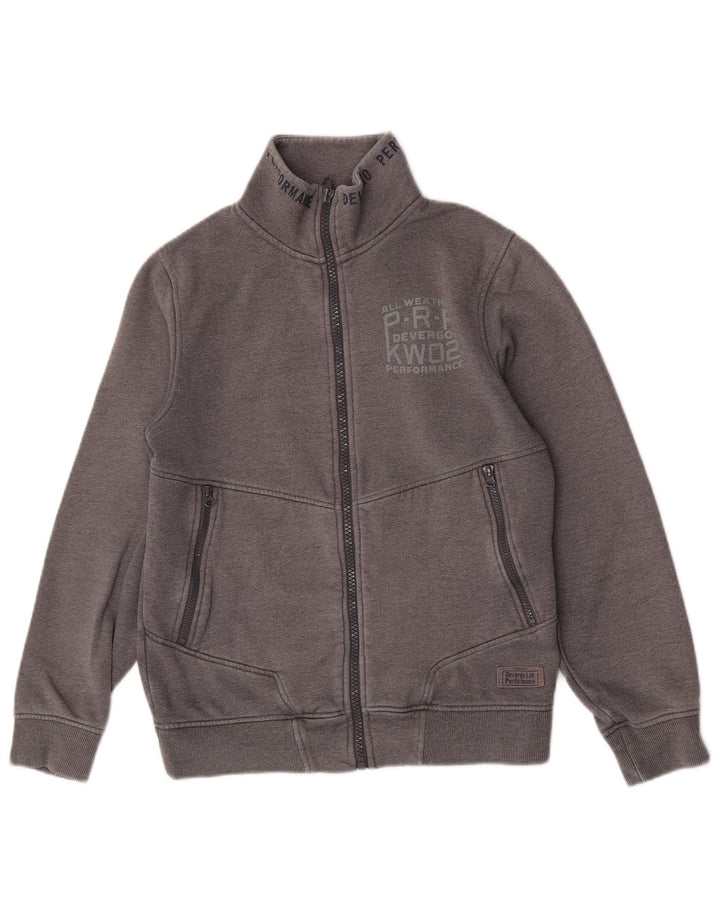 Giacca da ginnastica vintage da uomo in cotone grigio medio