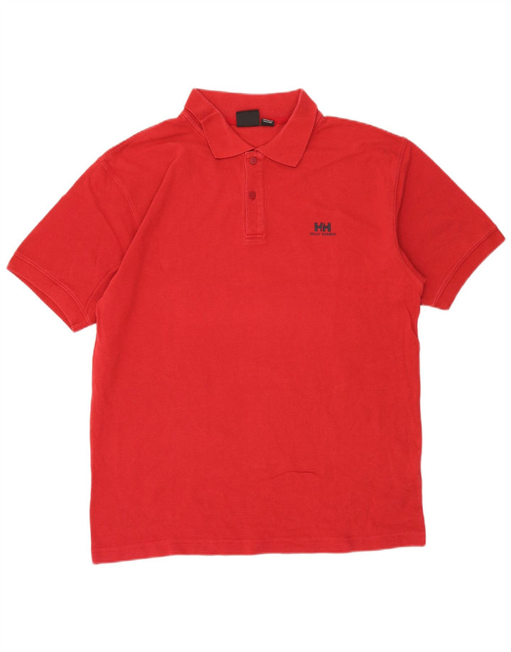 Polo da uomo Helly Hansen grande rossa in cotone