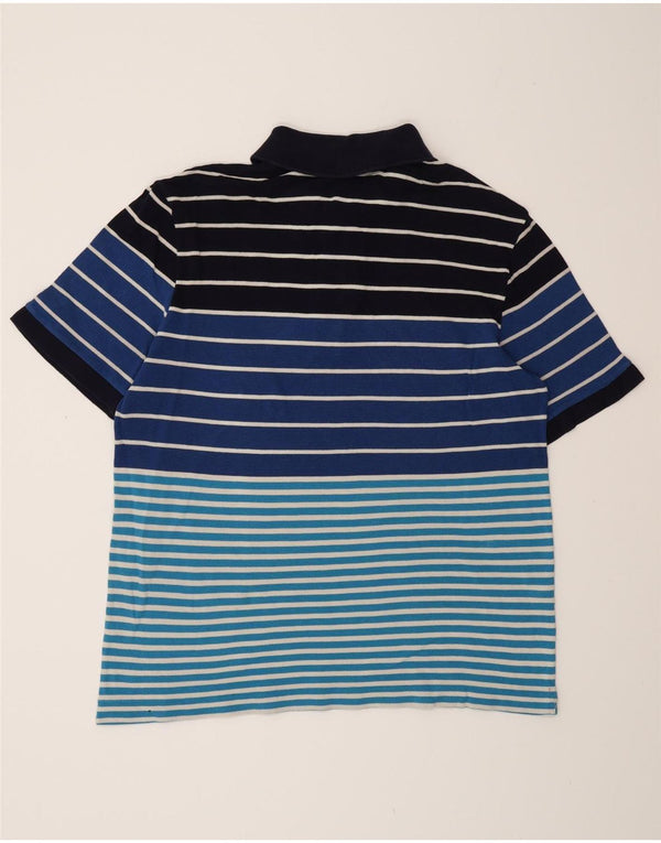 Polo da uomo Lacoste taglia 6 XL in cotone a righe blu