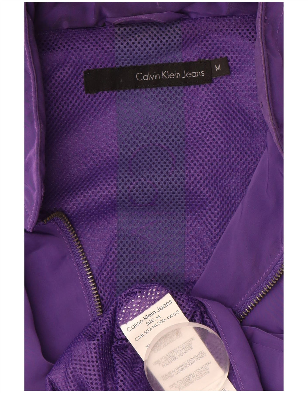 Giacca bomber grafica da donna Calvin Klein Jeans UK 14 viola medio