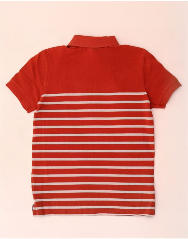 Polo da uomo Custom Fit Tommy Hilfiger in cotone a righe arancione medio