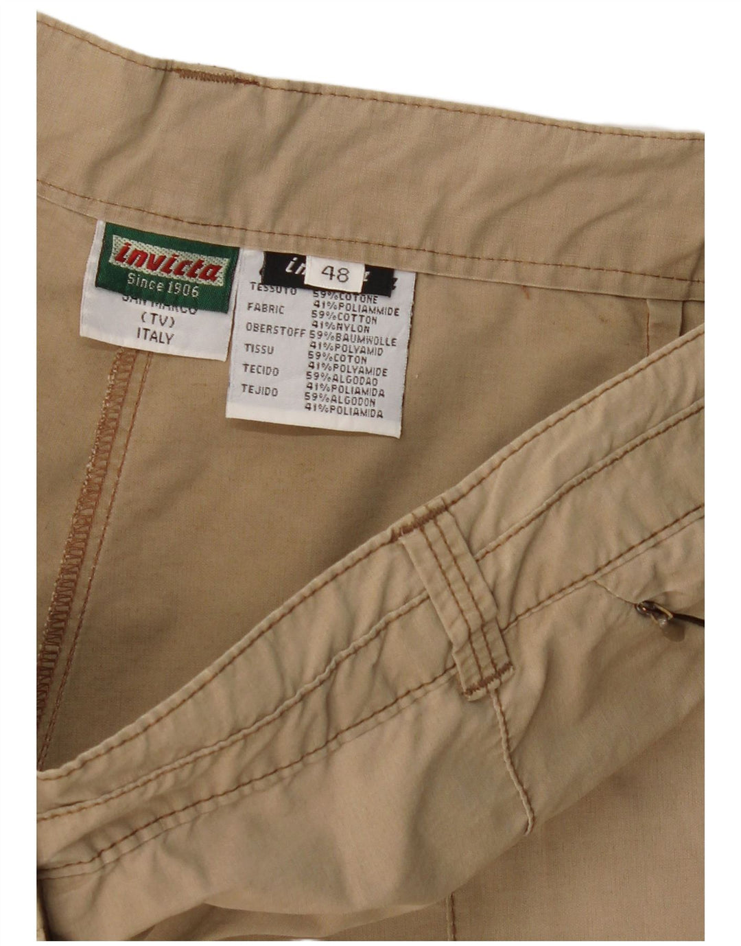 INVICTA Pantaloni Casual Dritti da Uomo IT 48 Medio W30 L32 Cotone Beige