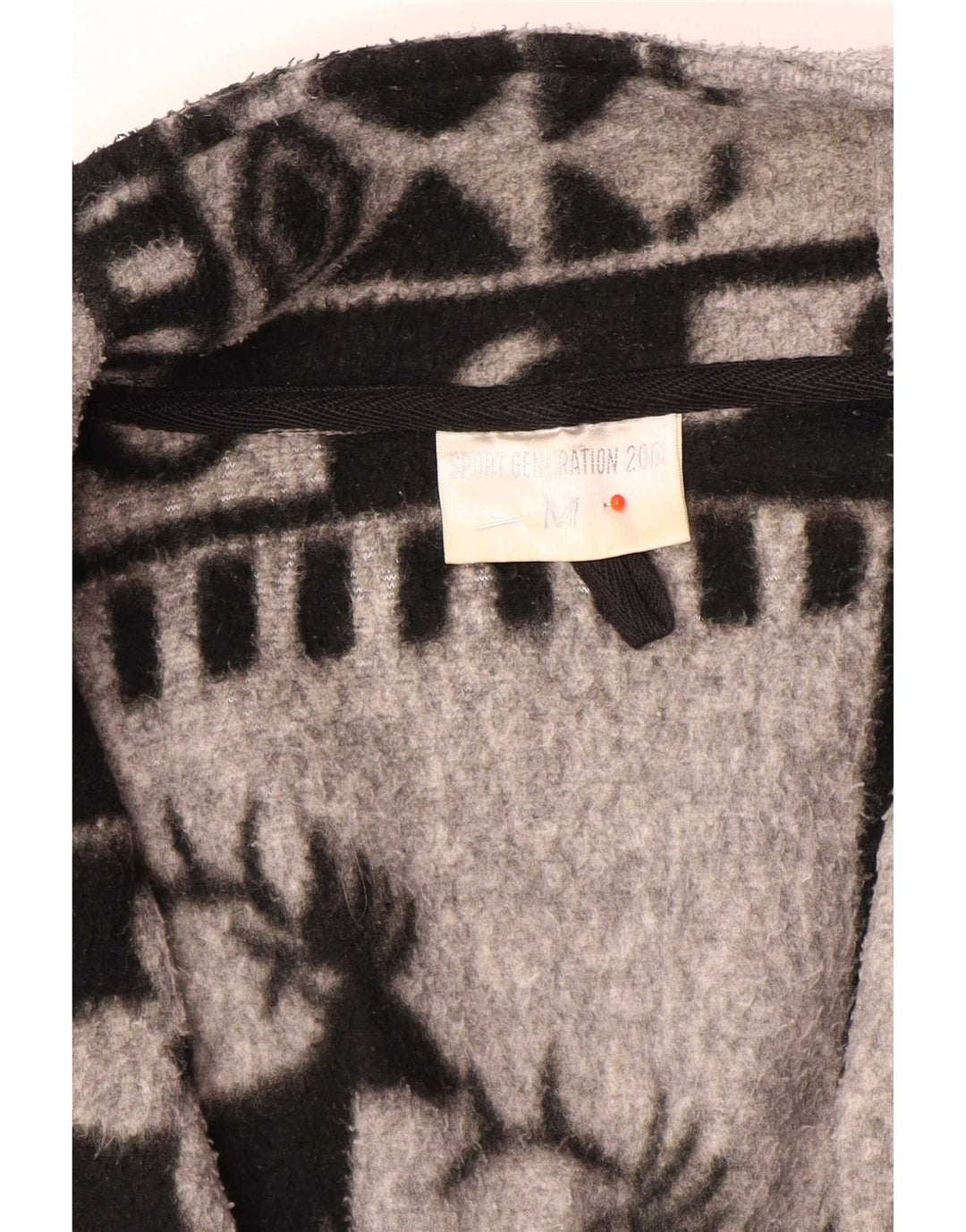 Giacca in pile vintage da uomo UK 38 Grigio medio Fair Isle