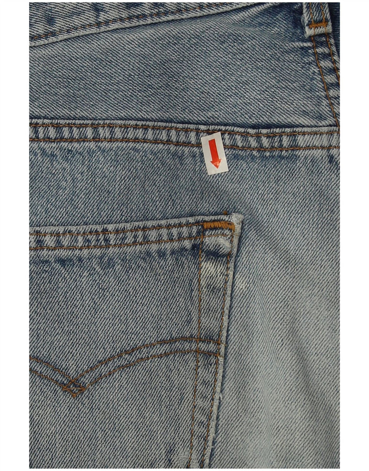 Levi's Uomo 501 Jeans dritti invecchiati W32 L27 Cotone blu