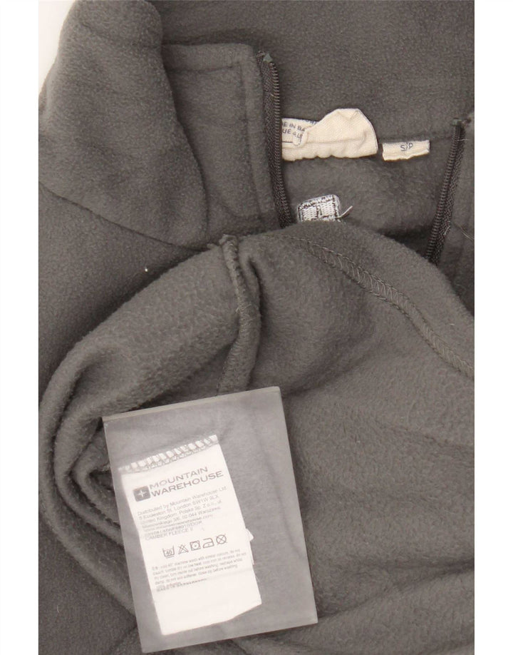 Mountain Warehouse Maglione in pile da uomo con collo e zip piccolo sportivo in poliestere grigio