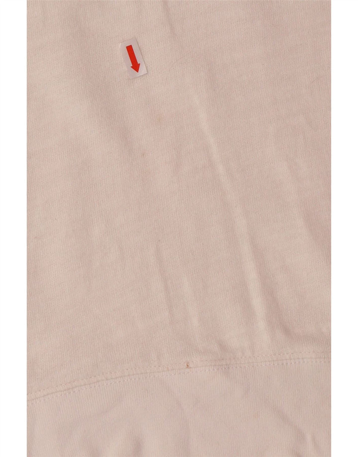 J. CREW Felpa oversize da donna Maglione UK 10 Piccolo cotone bianco