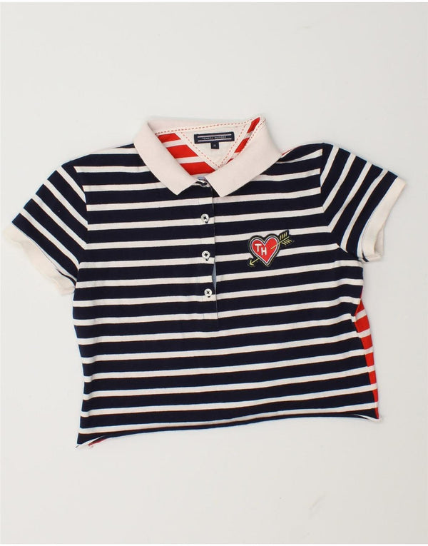 Polo da rugby da donna Tommy Hilfiger UK 12 a righe medie multicolori