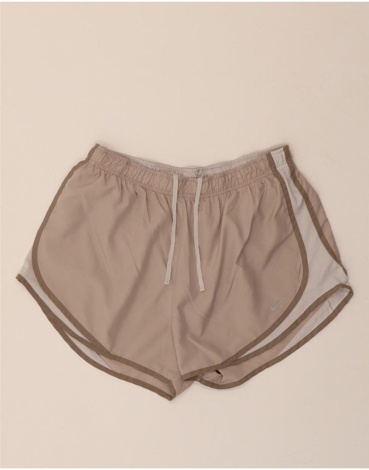 NIKE Womens Sport Shorts UK 18 XL Beige Colourblock Polyester Vintage Nike and Second-Hand Nike from Messina Hembry 