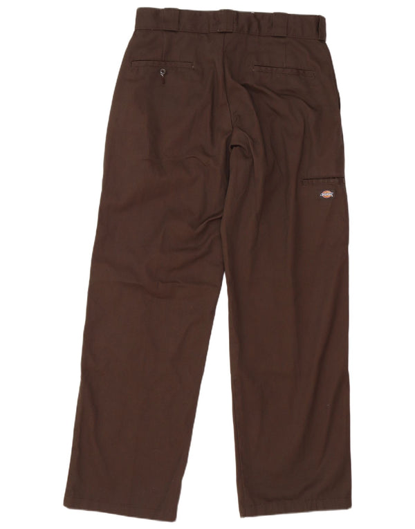 Dickies Mens Loose Fit Cargo Trousers W33 L32 Brown Polyester