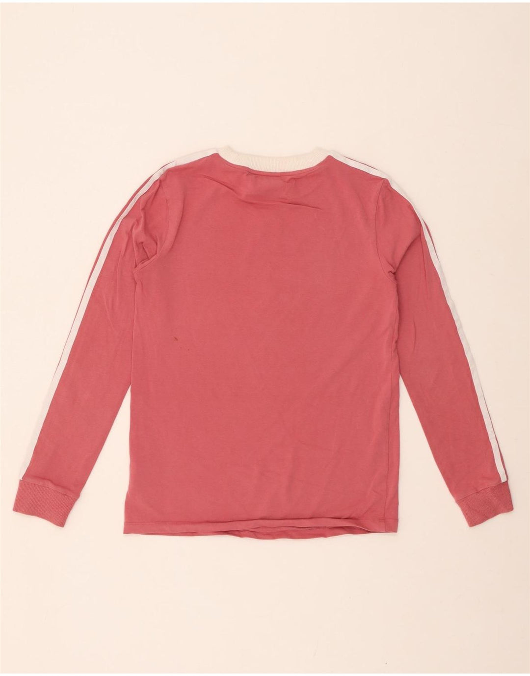 Top ADIDAS da donna a manica lunga UK 8 piccolo cotone rosa